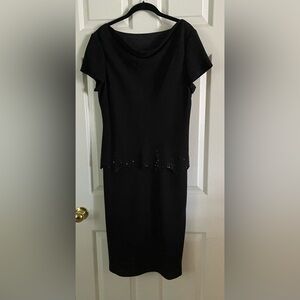 Black Dress with sparkle at the waistline - SZ 12